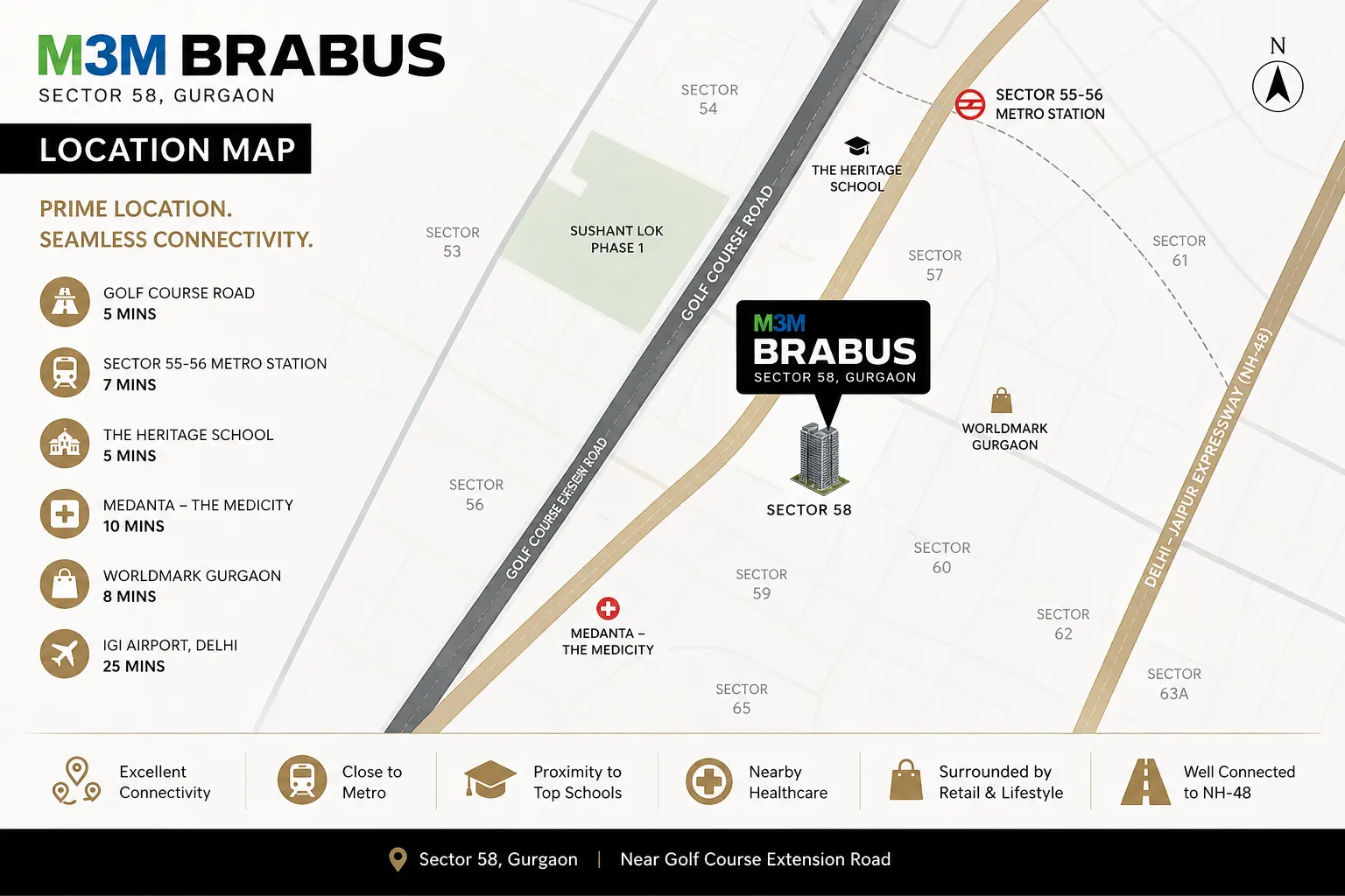 Brabus Residences Location Map